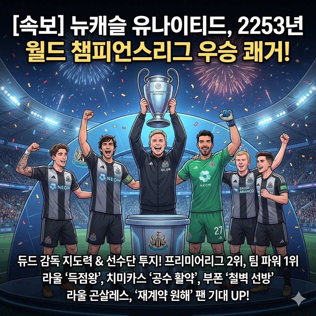 뉴캐슬, 듀드 매직! 꿈의 챔스 제패!